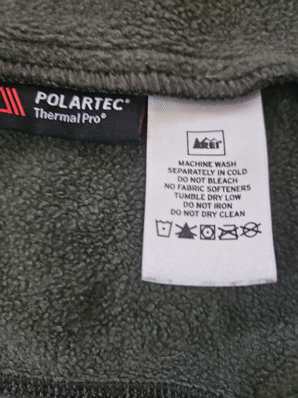 REI Co-op Hood River Hoodie Polartec Thermal Pro Full Zip Fleece Green - Fits Wo - Picture 5 of 7